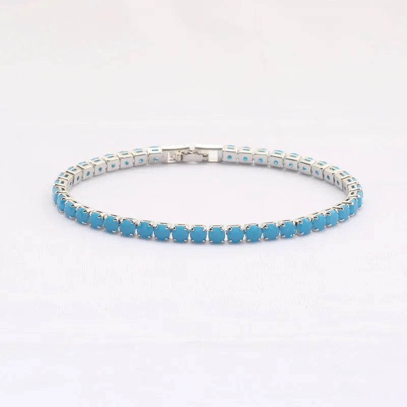 Wholesale Crystal Rose Gold Colored Zirconia Bracelet