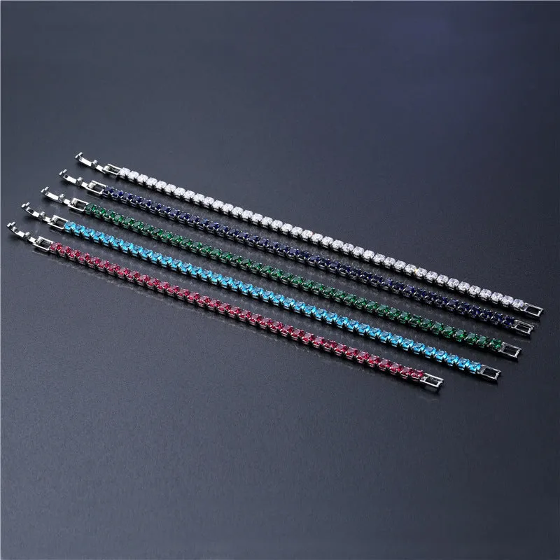 Wholesale Crystal Rose Gold Colored Zirconia Bracelet