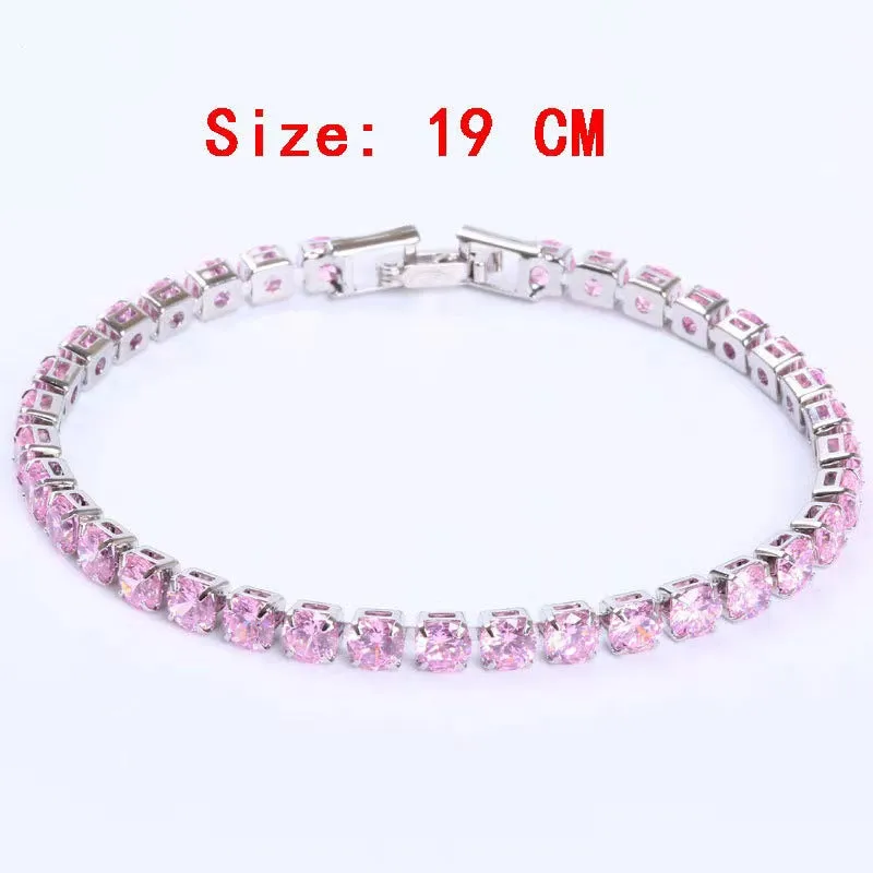 Wholesale Crystal Rose Gold Colored Zirconia Bracelet
