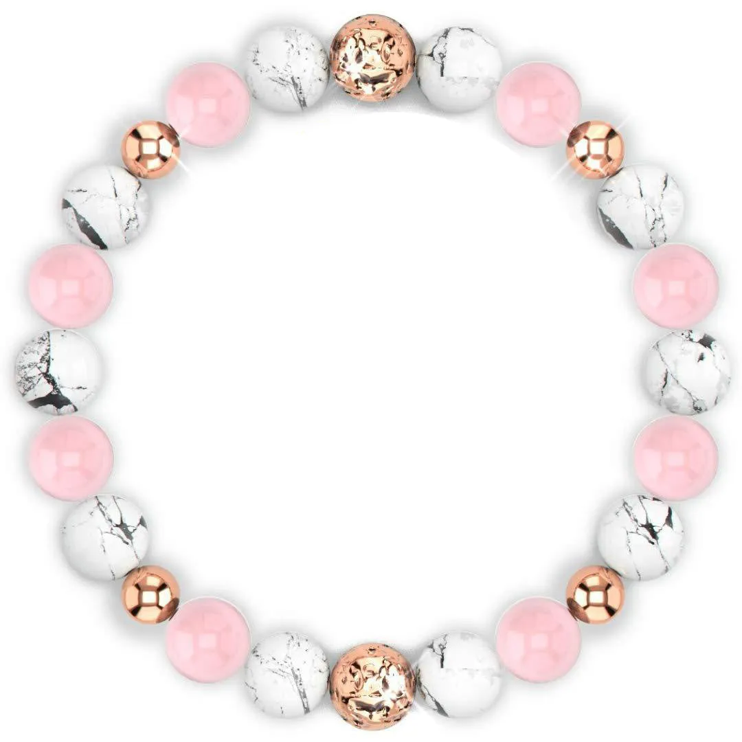 Wholesale Crystal White Turquoise Colorful Double Layer Pink Zebra Magnet Bracelet