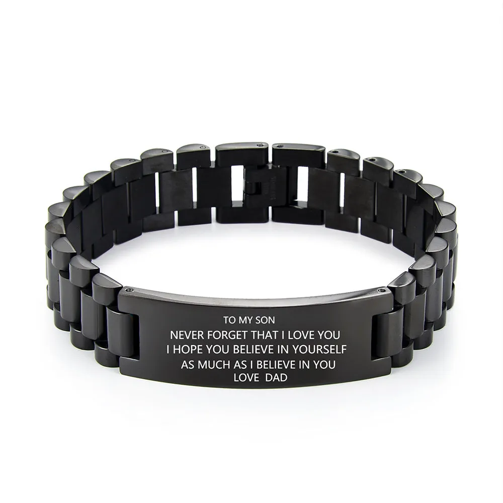 Wholesale Curved Titanium Steel Bracelet Chain