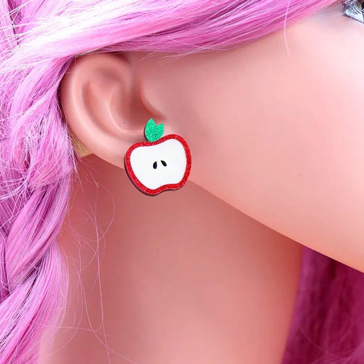 Wholesale Cute Apple Christmas Teacher's Day Acrylic Earrings