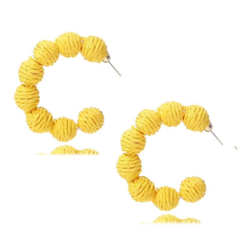 Wholesale Cute Raffia Fashion Vintage Bohemian Earrings