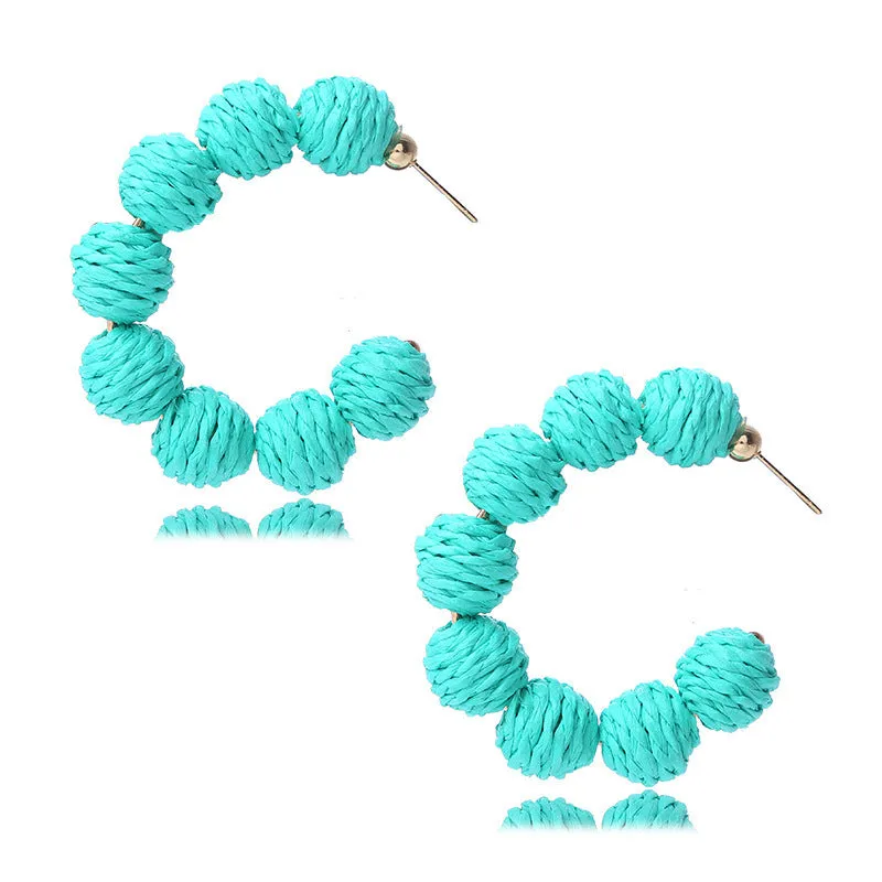 Wholesale Cute Raffia Fashion Vintage Bohemian Earrings