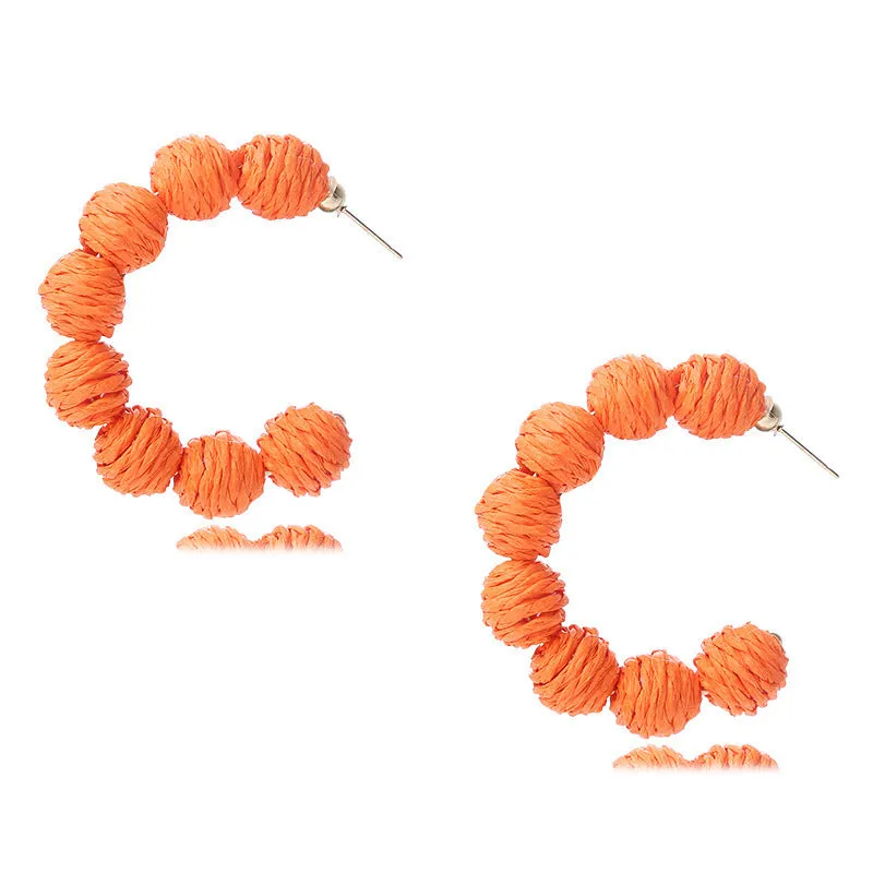 Wholesale Cute Raffia Fashion Vintage Bohemian Earrings