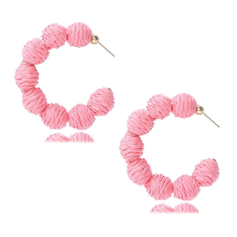 Wholesale Cute Raffia Fashion Vintage Bohemian Earrings