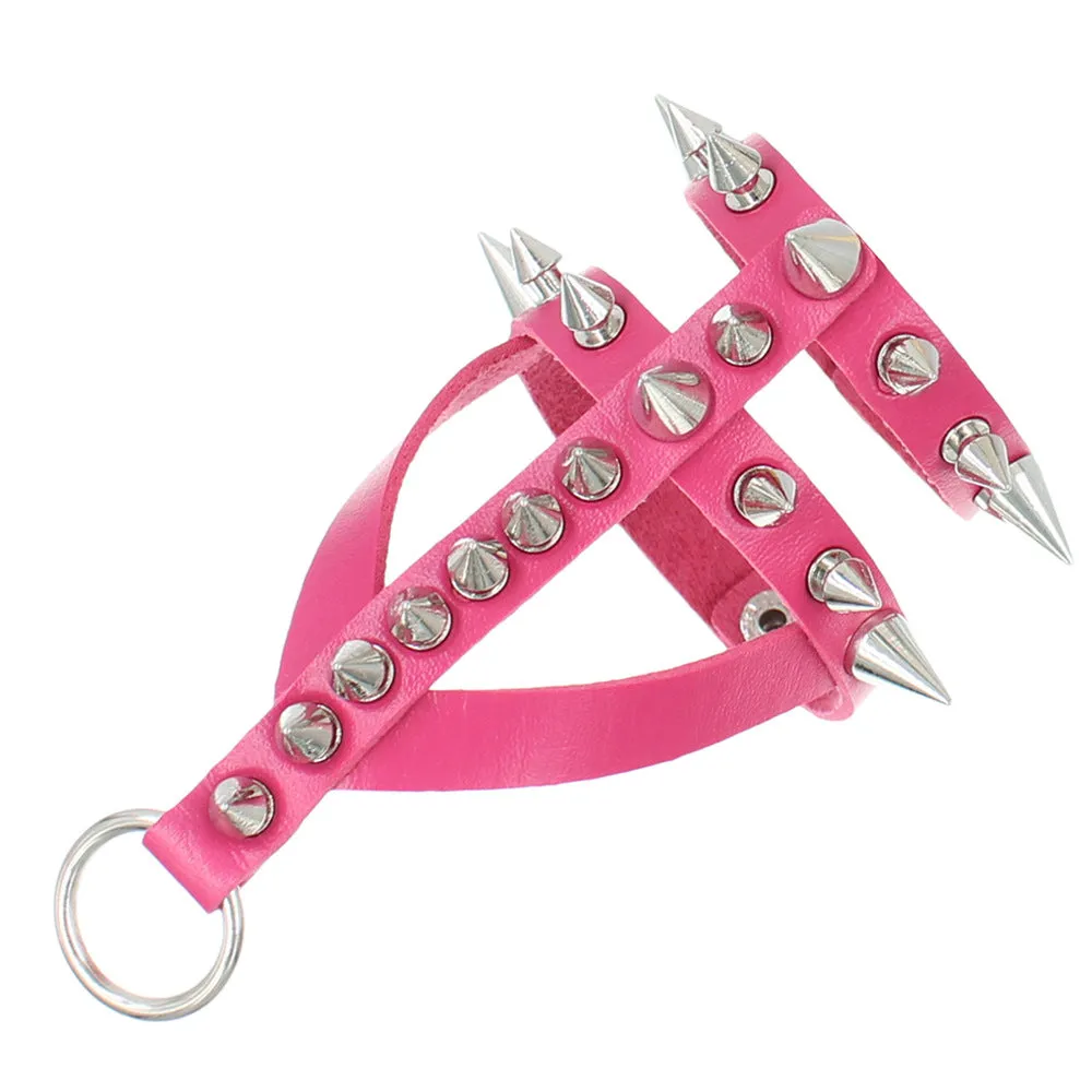 Wholesale Dark Exaggerated Gothic Bracelet Leather Alloy Pointed Rivet Bracelet Punk Style Personalized Stainless Steel Snap Bangle Bracelet