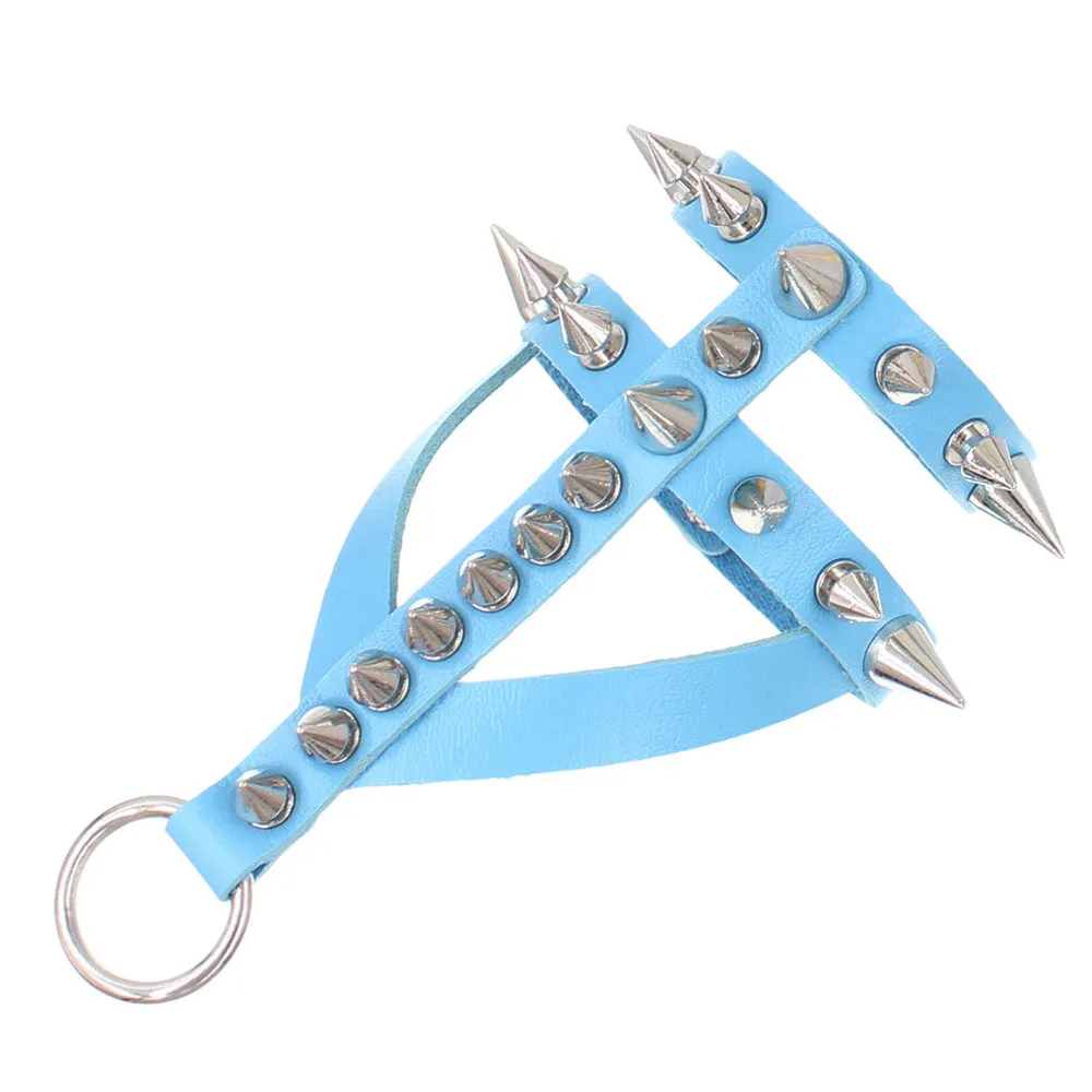 Wholesale Dark Exaggerated Gothic Bracelet Leather Alloy Pointed Rivet Bracelet Punk Style Personalized Stainless Steel Snap Bangle Bracelet