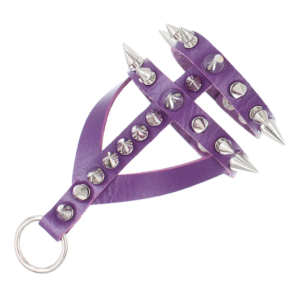 Wholesale Dark Exaggerated Gothic Bracelet Leather Alloy Pointed Rivet Bracelet Punk Style Personalized Stainless Steel Snap Bangle Bracelet