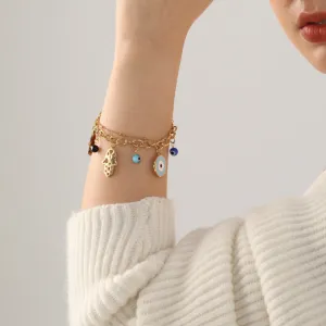 Wholesale Devil Eye Electroplated Metal Bracelet