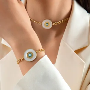 Wholesale Devil's eye bracelet design niche versatile eye bracelet set