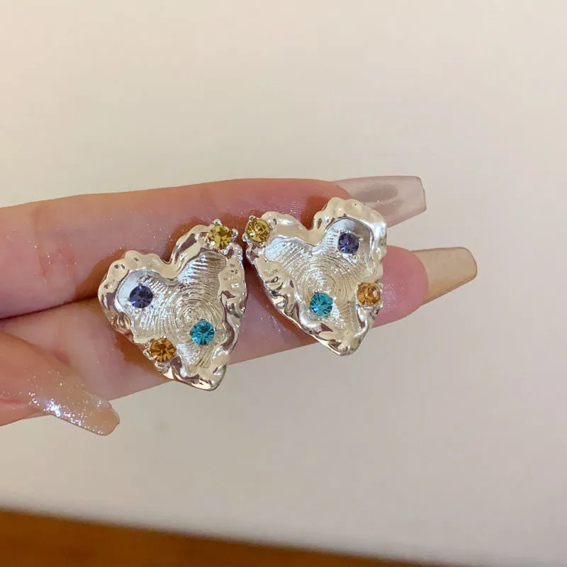Wholesale Diamond Butterfly Flower Five Pointed Star Tassel Alloy Earrings