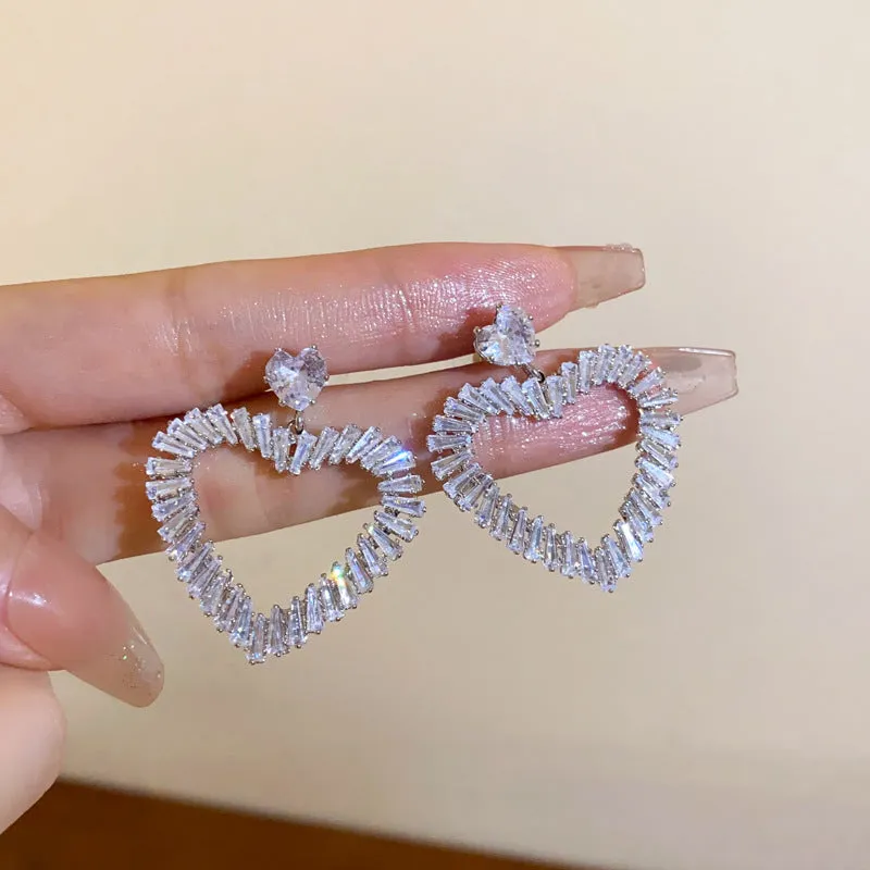 Wholesale Diamond Butterfly Flower Five Pointed Star Tassel Alloy Earrings