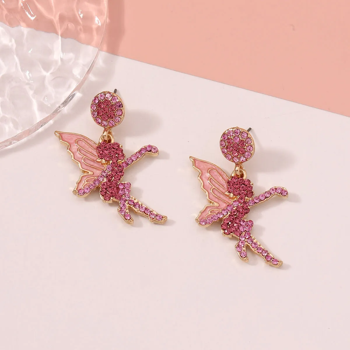Wholesale Diamond Forest Elf Zinc Alloy Earrings