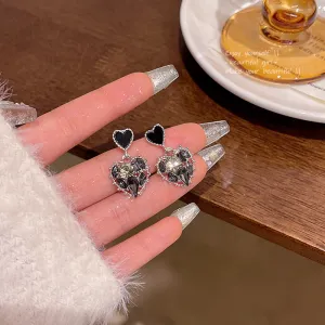Wholesale Diamond Heart Alloy Earrings