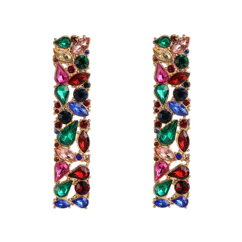 Wholesale Diamond Inlaid Alloy Earrings