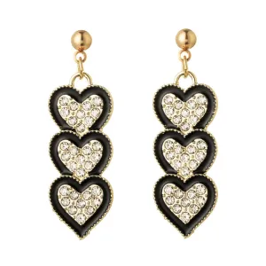 Wholesale Diamond Love Tassel Earrings