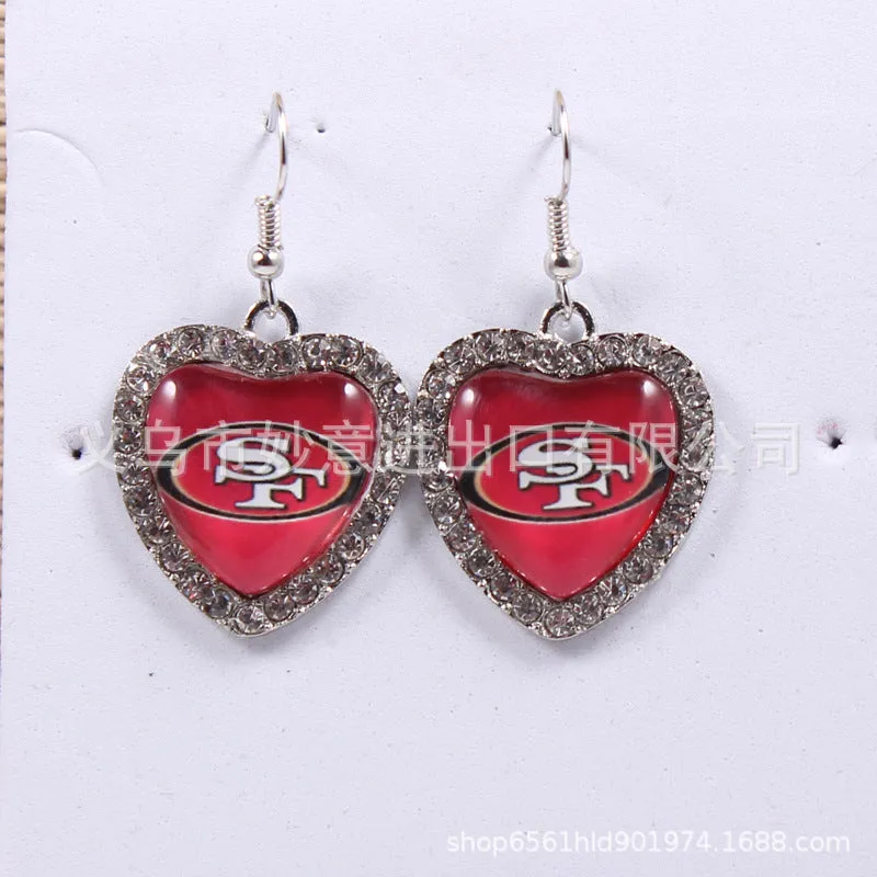 Wholesale Diamond Peach Dot  Logo Earrings