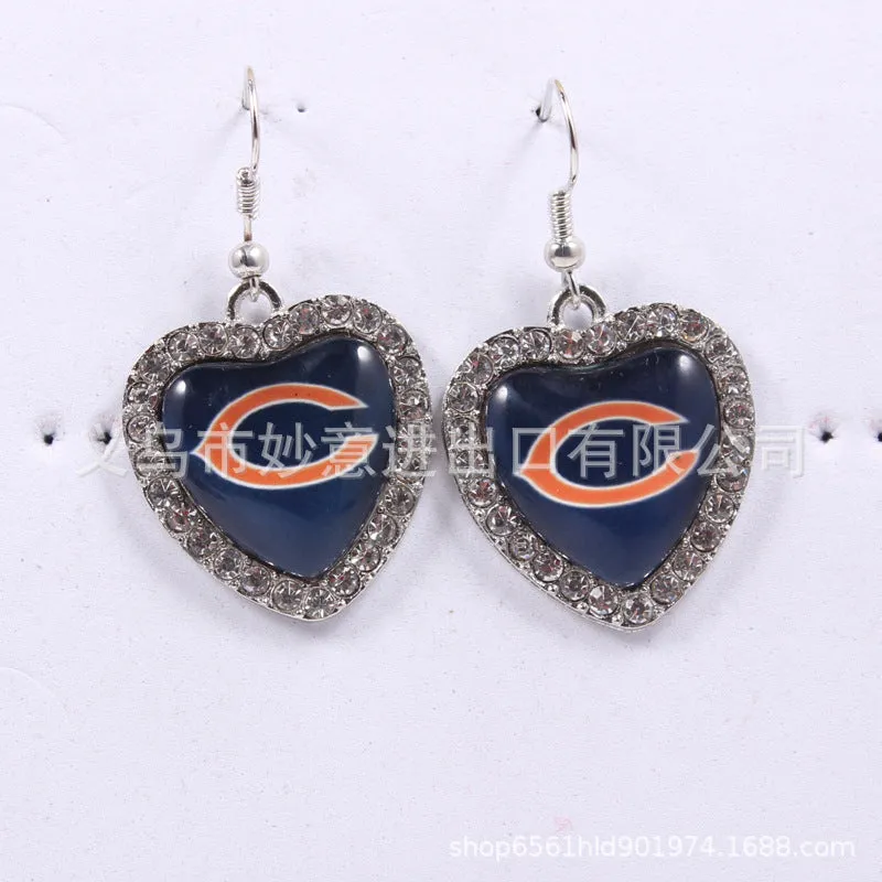 Wholesale Diamond Peach Dot  Logo Earrings