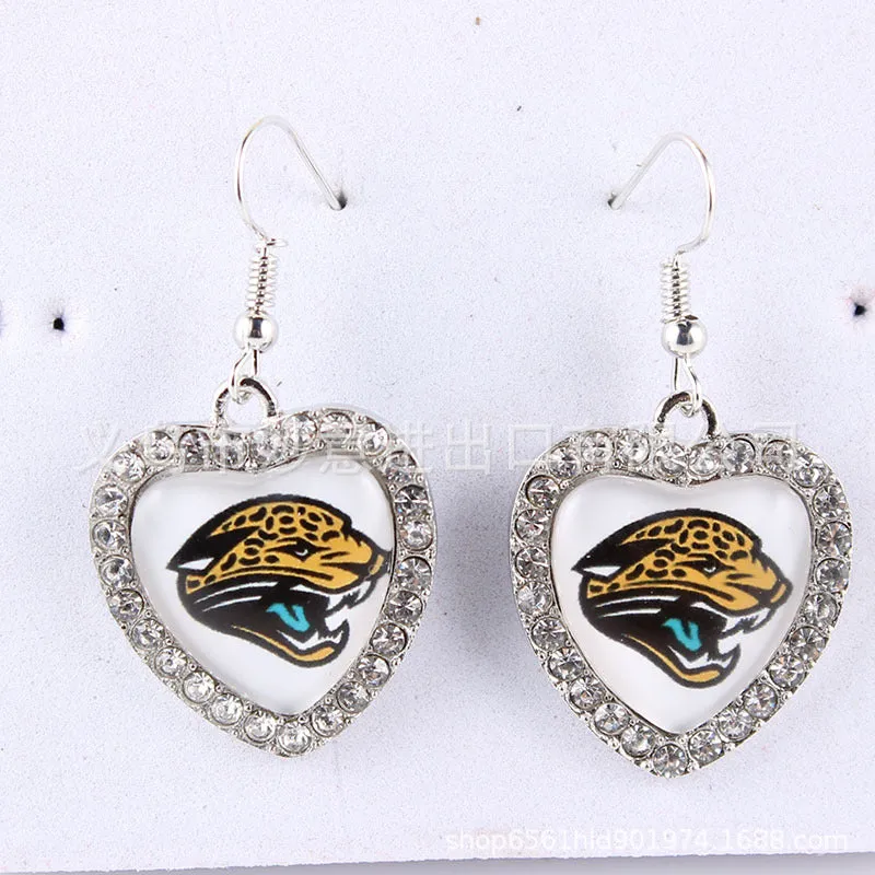 Wholesale Diamond Peach Dot  Logo Earrings