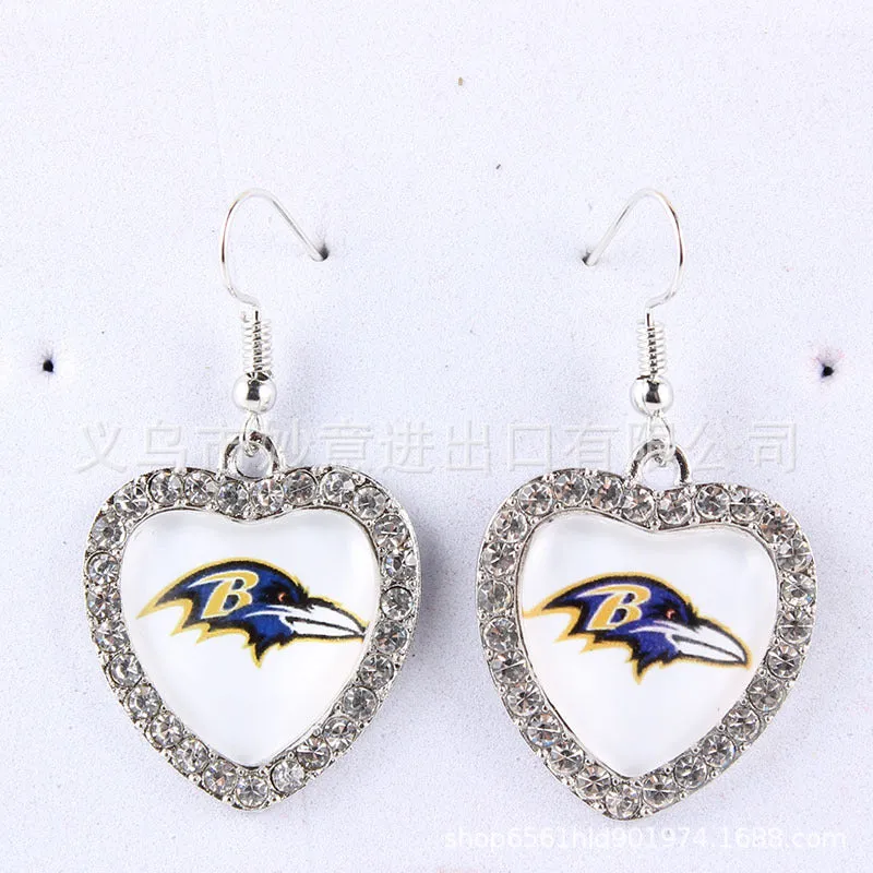 Wholesale Diamond Peach Dot  Logo Earrings