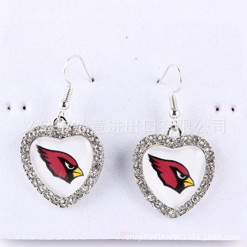 Wholesale Diamond Peach Dot  Logo Earrings