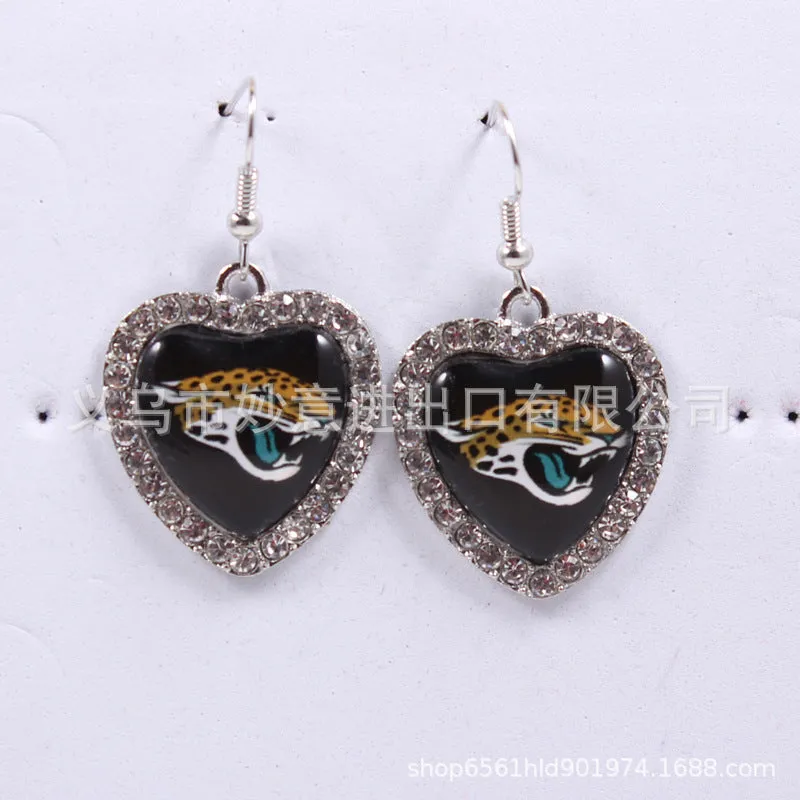 Wholesale Diamond Peach Dot  Logo Earrings