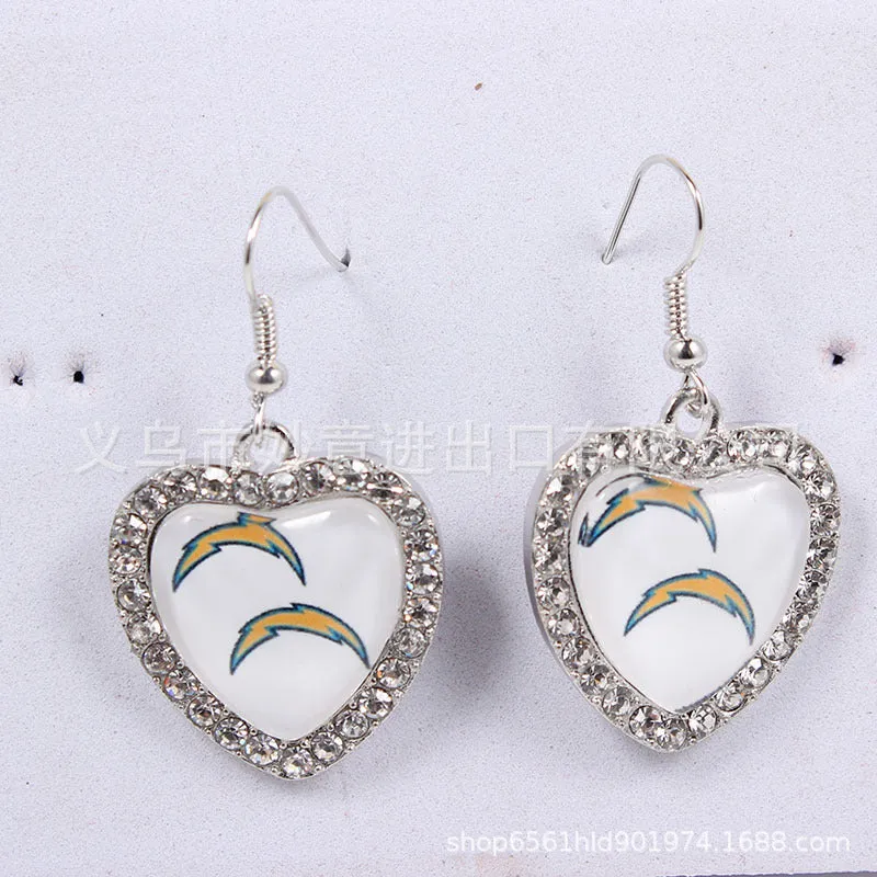 Wholesale Diamond Peach Dot  Logo Earrings