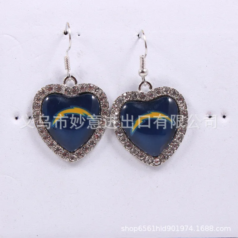 Wholesale Diamond Peach Dot  Logo Earrings