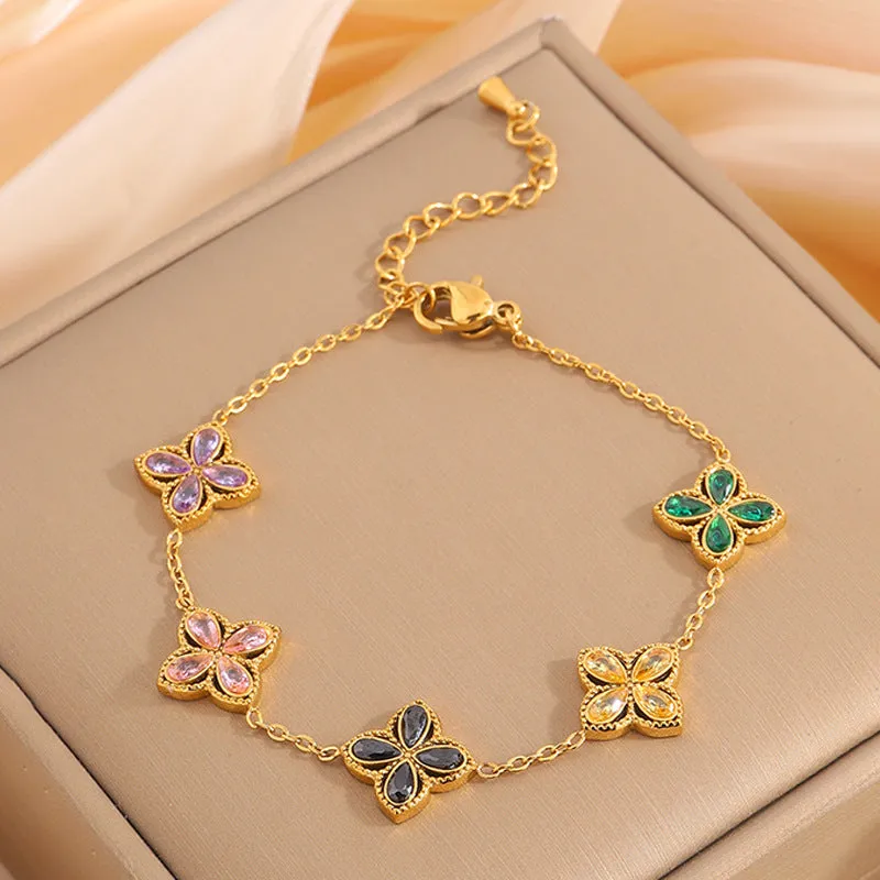 Wholesale Diamond, pearl and zircon bracelet, light luxury and high-end jewelry