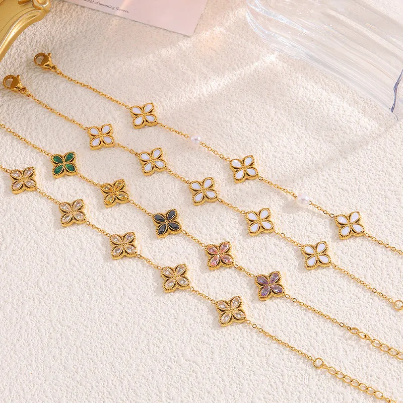 Wholesale Diamond, pearl and zircon bracelet, light luxury and high-end jewelry