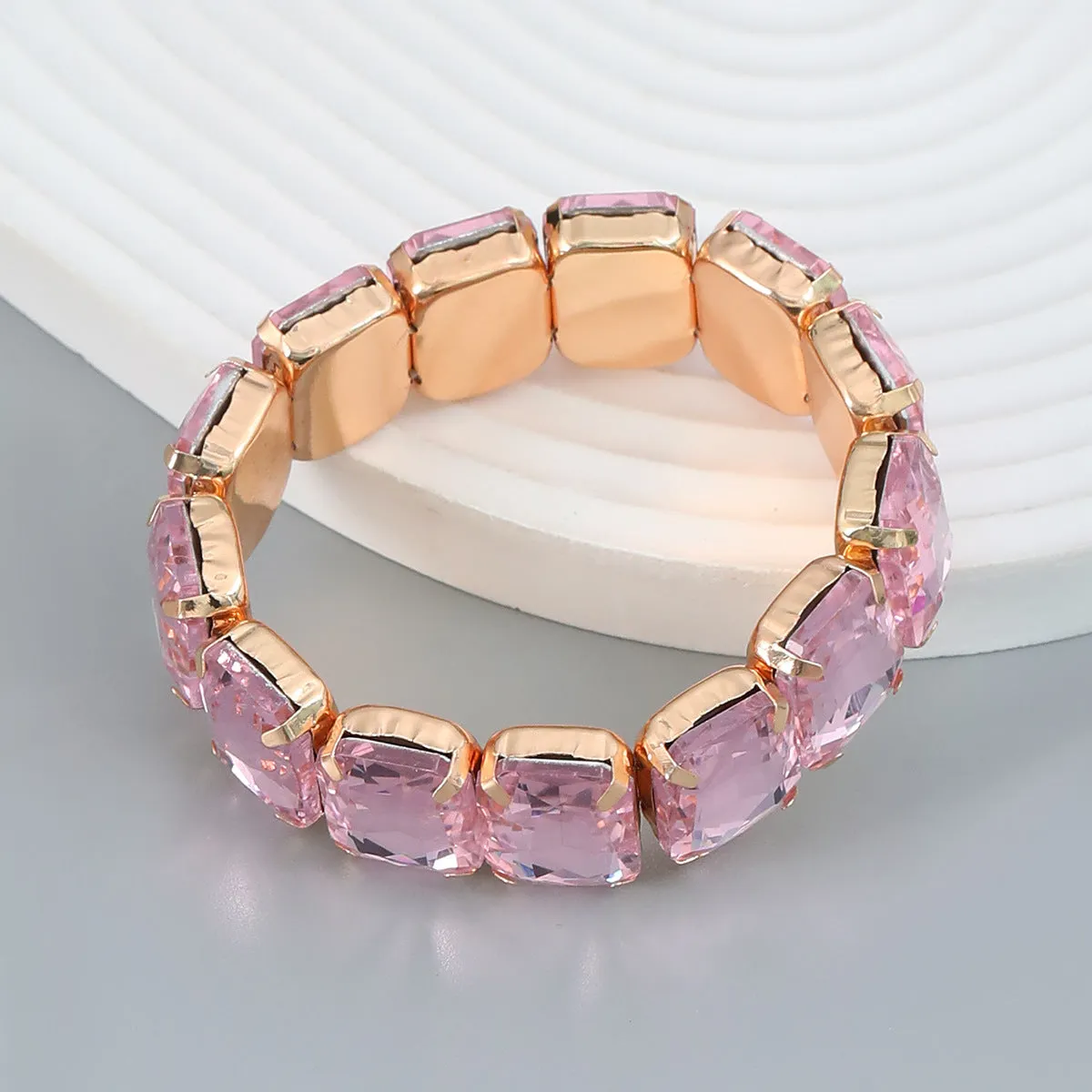 Wholesale Diamond Retractable Elastic Punk Bracelet