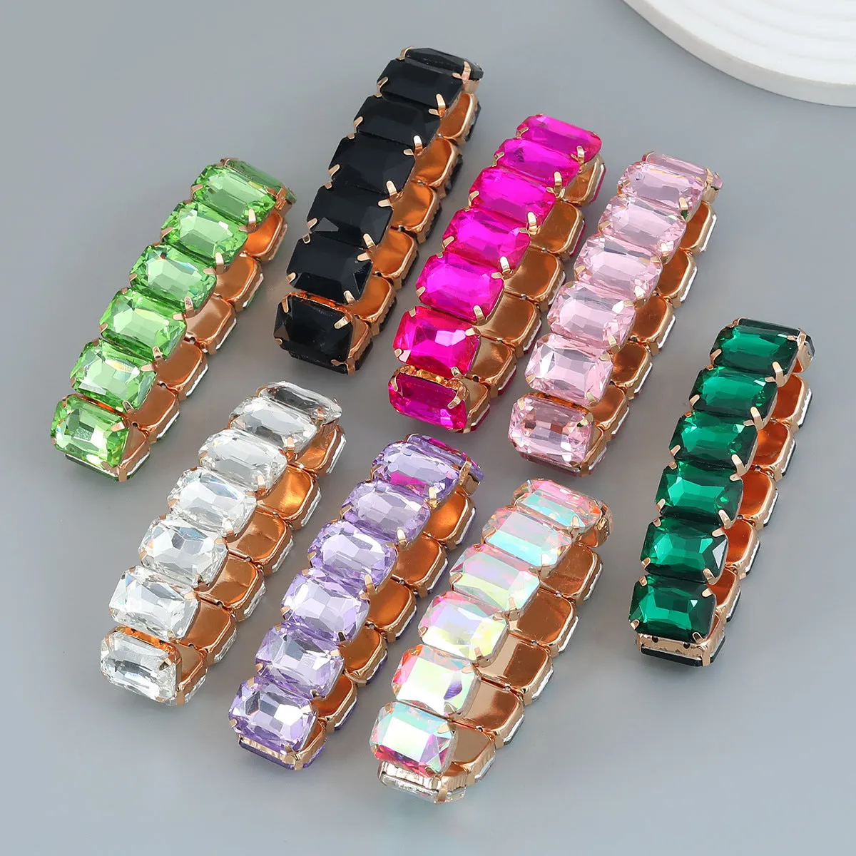 Wholesale Diamond Retractable Elastic Punk Bracelet