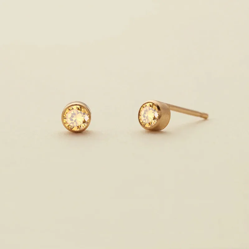 Wholesale Diamond Set Colored Rhinestone Stainless Steel Earbones Earrings