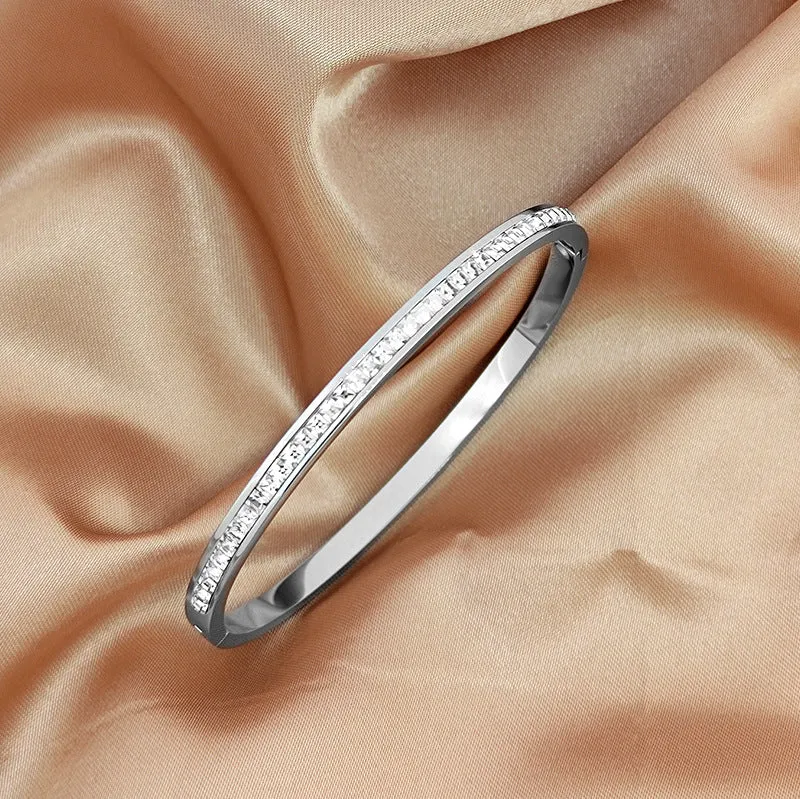 Wholesale Diamond Simple Titanium Steel Bracelet