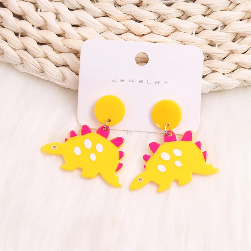 Wholesale Dinosaur Love Acrylic Earrings