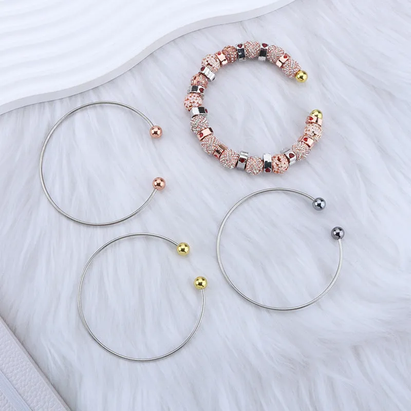 Wholesale DIY Beaded Bracelet Unlimited Creative Couple Handstring Beaded Round Head Bracelet