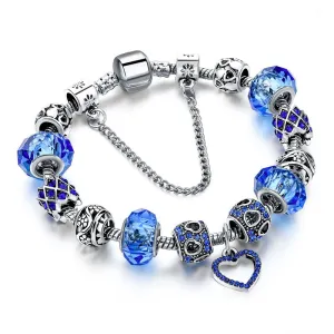 Wholesale Diy Crystal Love Platinum Bracelet