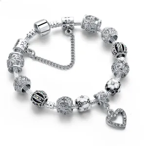 Wholesale DIY Hollow Flower Alloy Beaded Bracelets