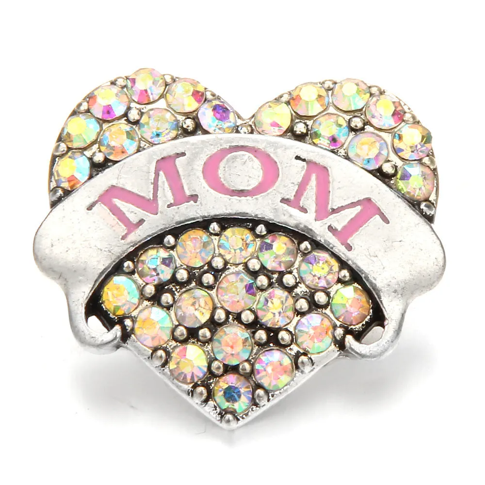 Wholesale Diy Snap Charm Alloy Diamond Bracelet Accessories Pendant Buckle