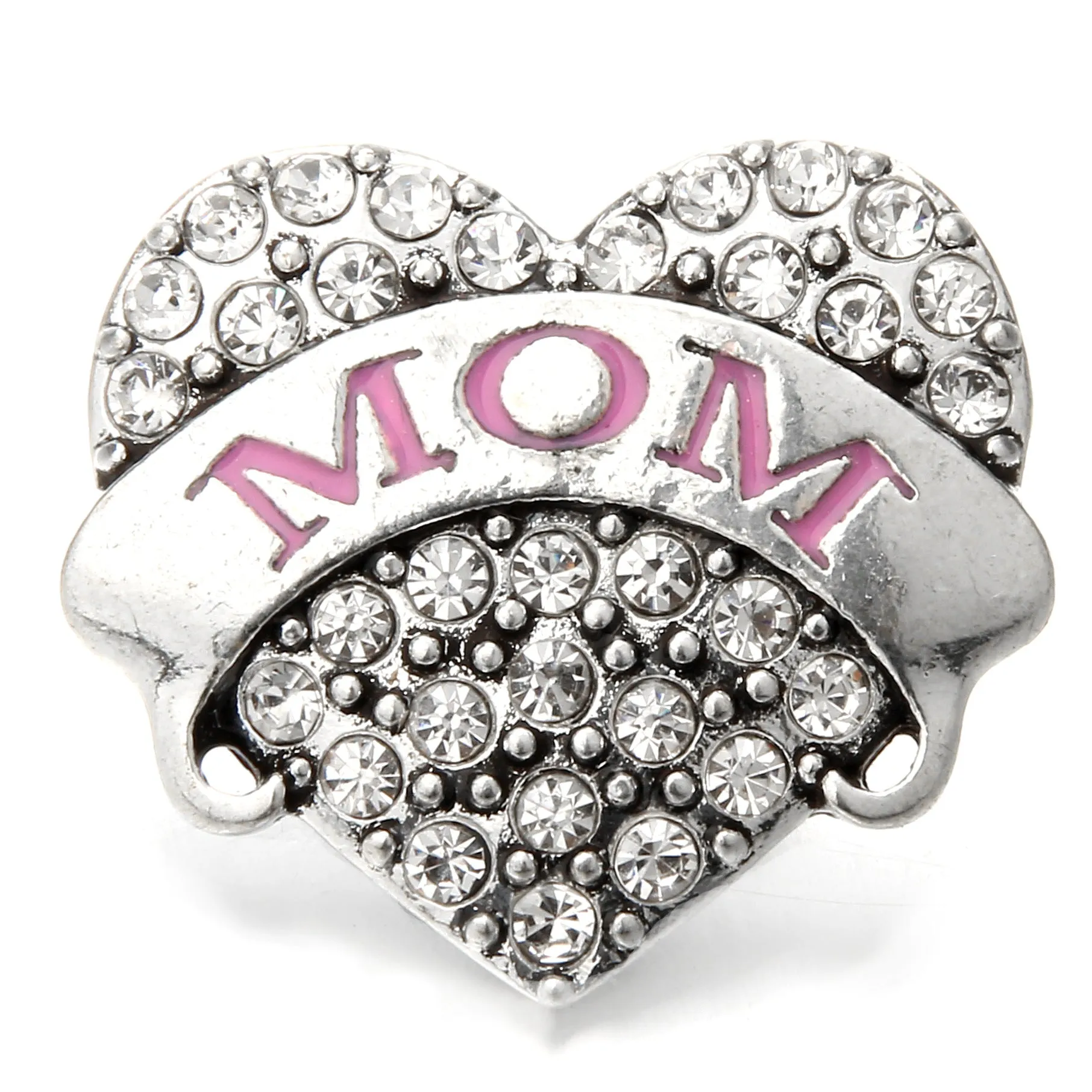 Wholesale Diy Snap Charm Alloy Diamond Bracelet Accessories Pendant Buckle