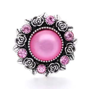 Wholesale Diy Snap Chart Bracelet Pendant Alloy Round Buckle