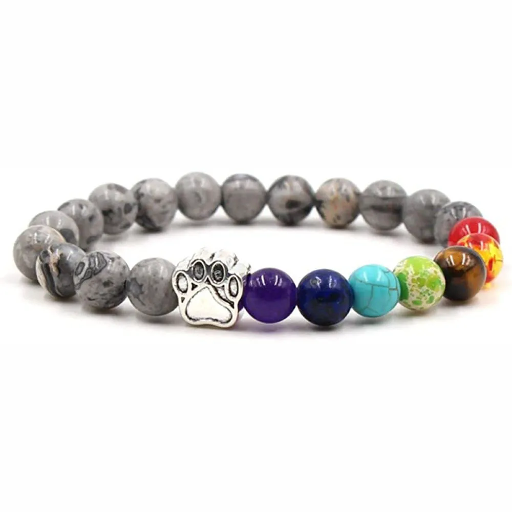 Wholesale Dog Paw Love Heart Small Peach Heart Alloy Bracelet