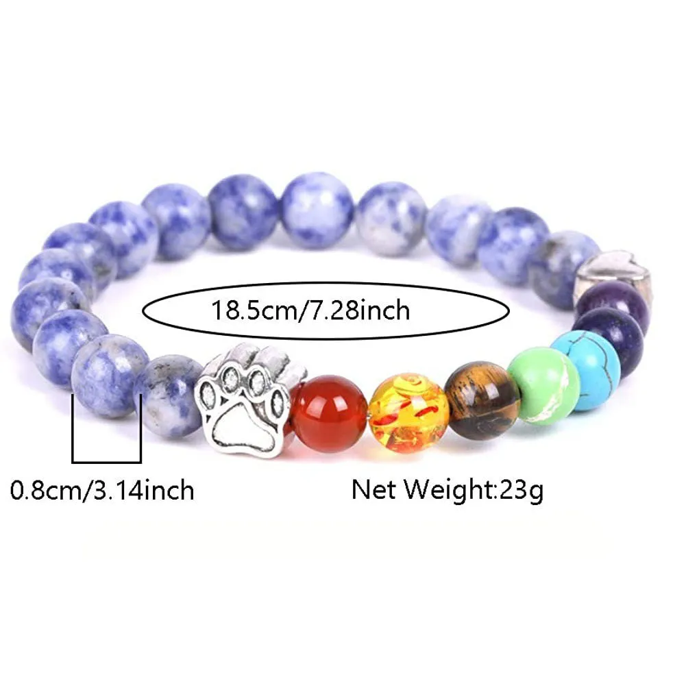Wholesale Dog Paw Love Heart Small Peach Heart Alloy Bracelet