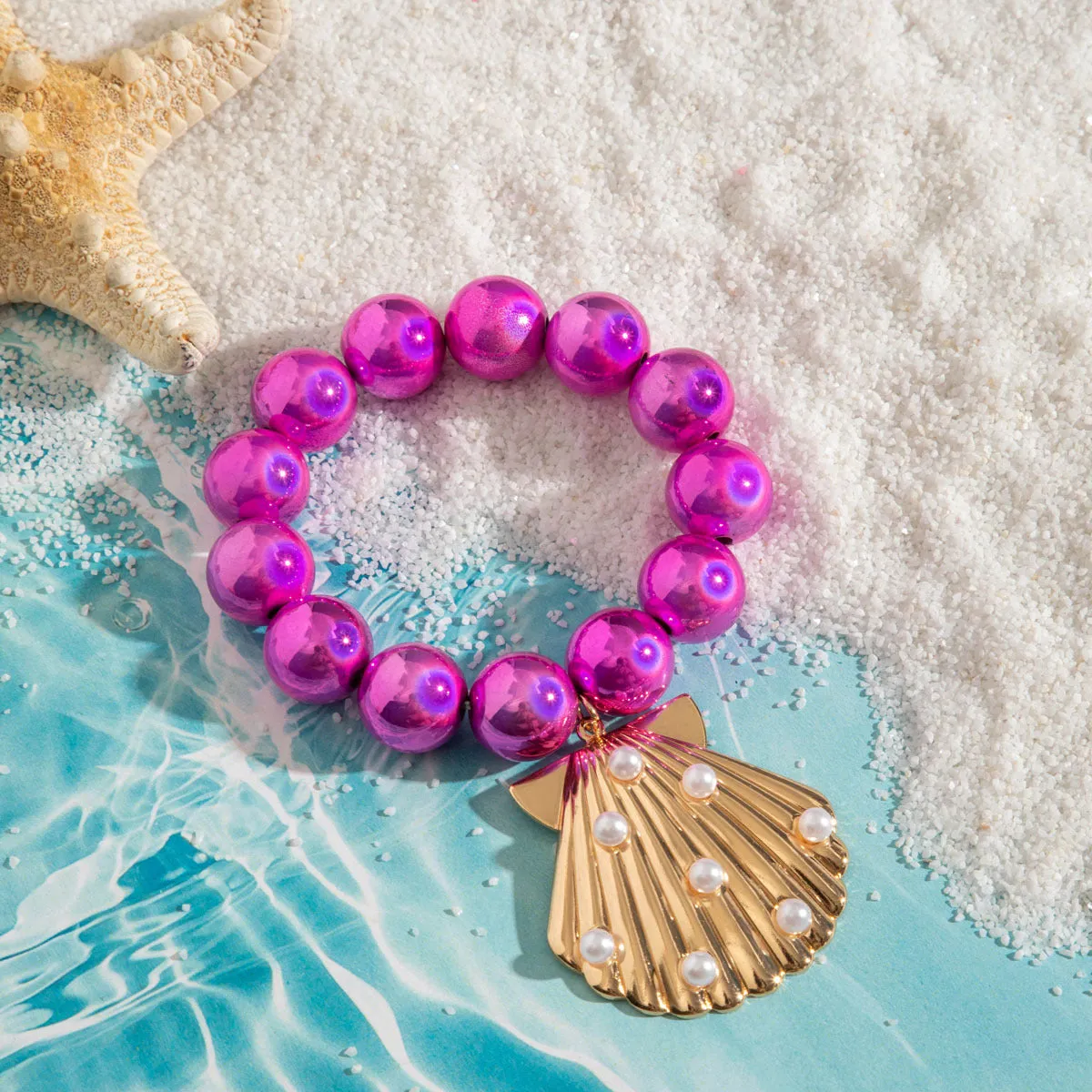 Wholesale Dopamine Colorful Gradient Beaded Bracelet