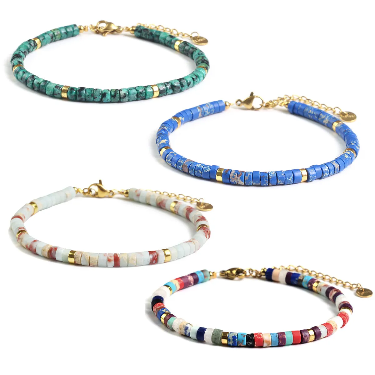 Wholesale Dopamine Natural Stone Beaded Bracelet