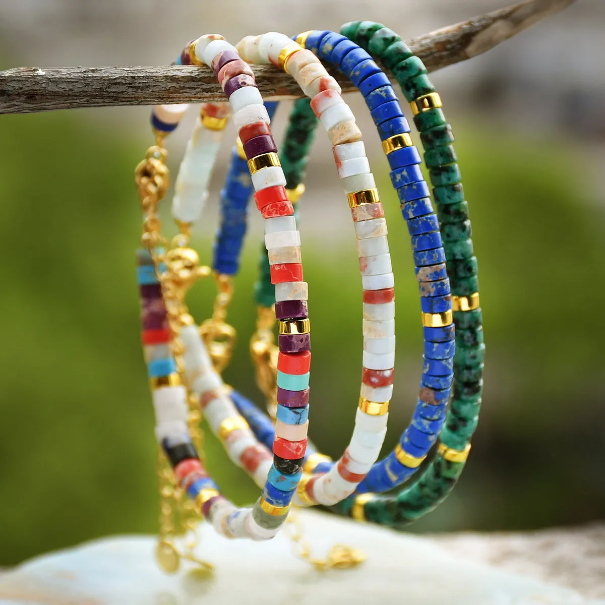 Wholesale Dopamine Natural Stone Beaded Bracelet