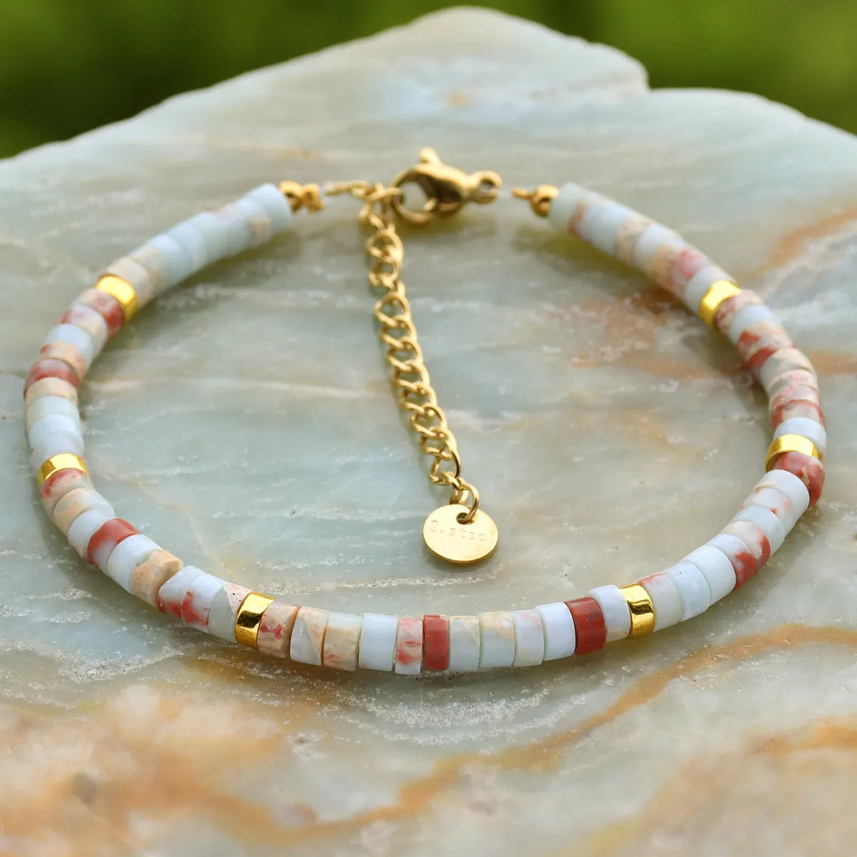 Wholesale Dopamine Natural Stone Beaded Bracelet