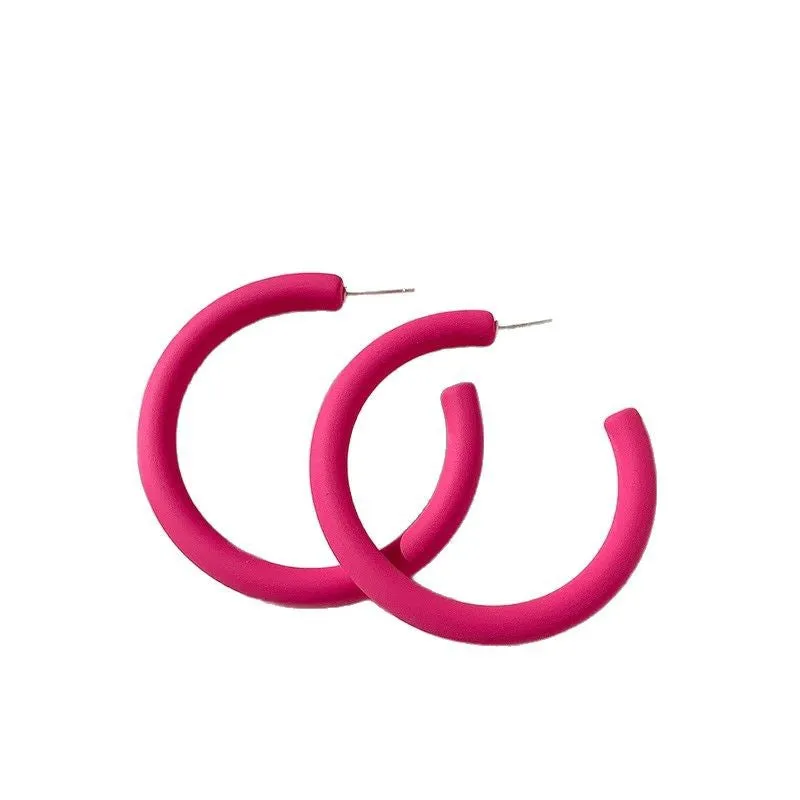 Wholesale Dopamine Rose Red Earrings