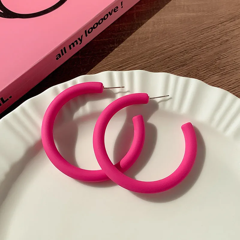 Wholesale Dopamine Rose Red Earrings